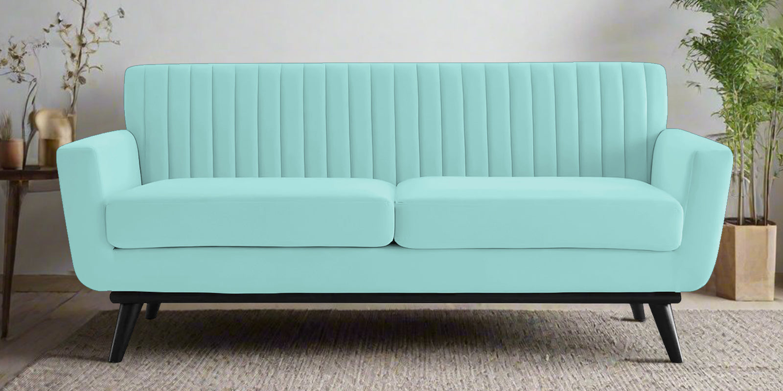 Tucker Velvet 2 Seater Sofa In Barmunda Aqua Colour - Febonic Living