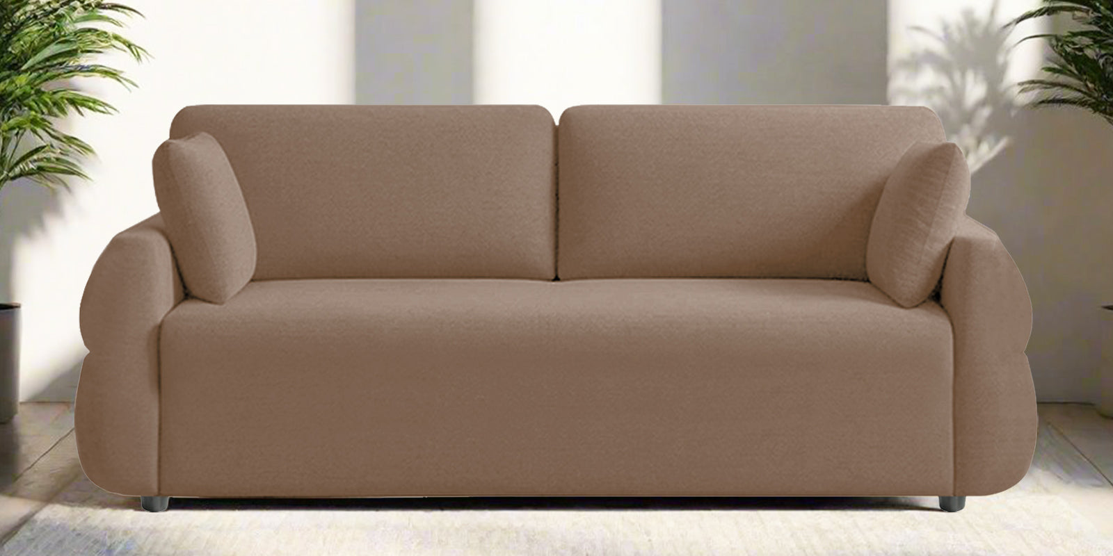 Jack Fabric 3 Seater Sofa In Cookie Beige Colour - Febonic Living