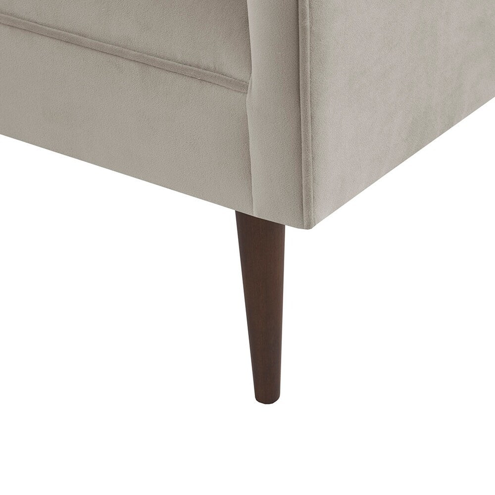 Doha Velvet 2 Seater Recamier In Cream Beige Colour - Febonic Living