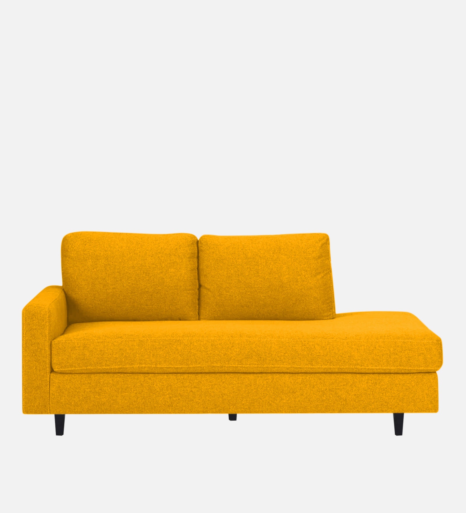 Alitza Fabric RHS Chaise Lounger In Bold Yellow Colour - Febonic Living