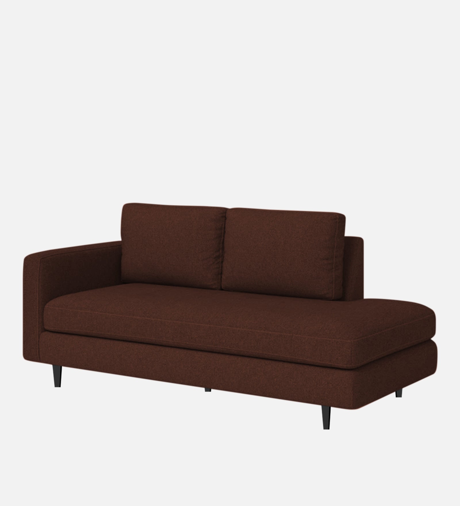 Alitza Fabric RHS Chaise Lounger In Coffee Brown Colour - Febonic Living