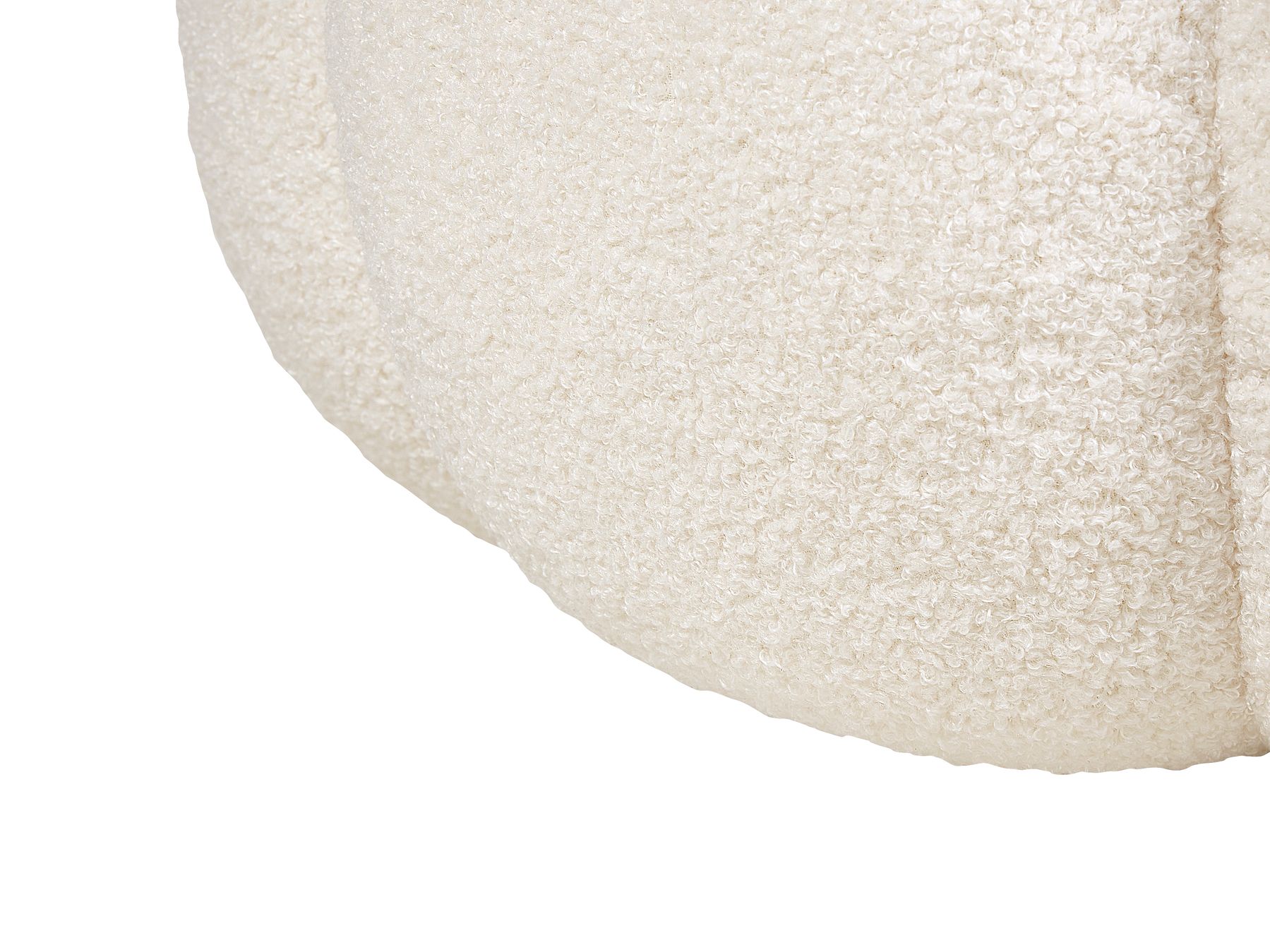 Wart Boucle Pouffe In Shell White Colour - Febonic Living