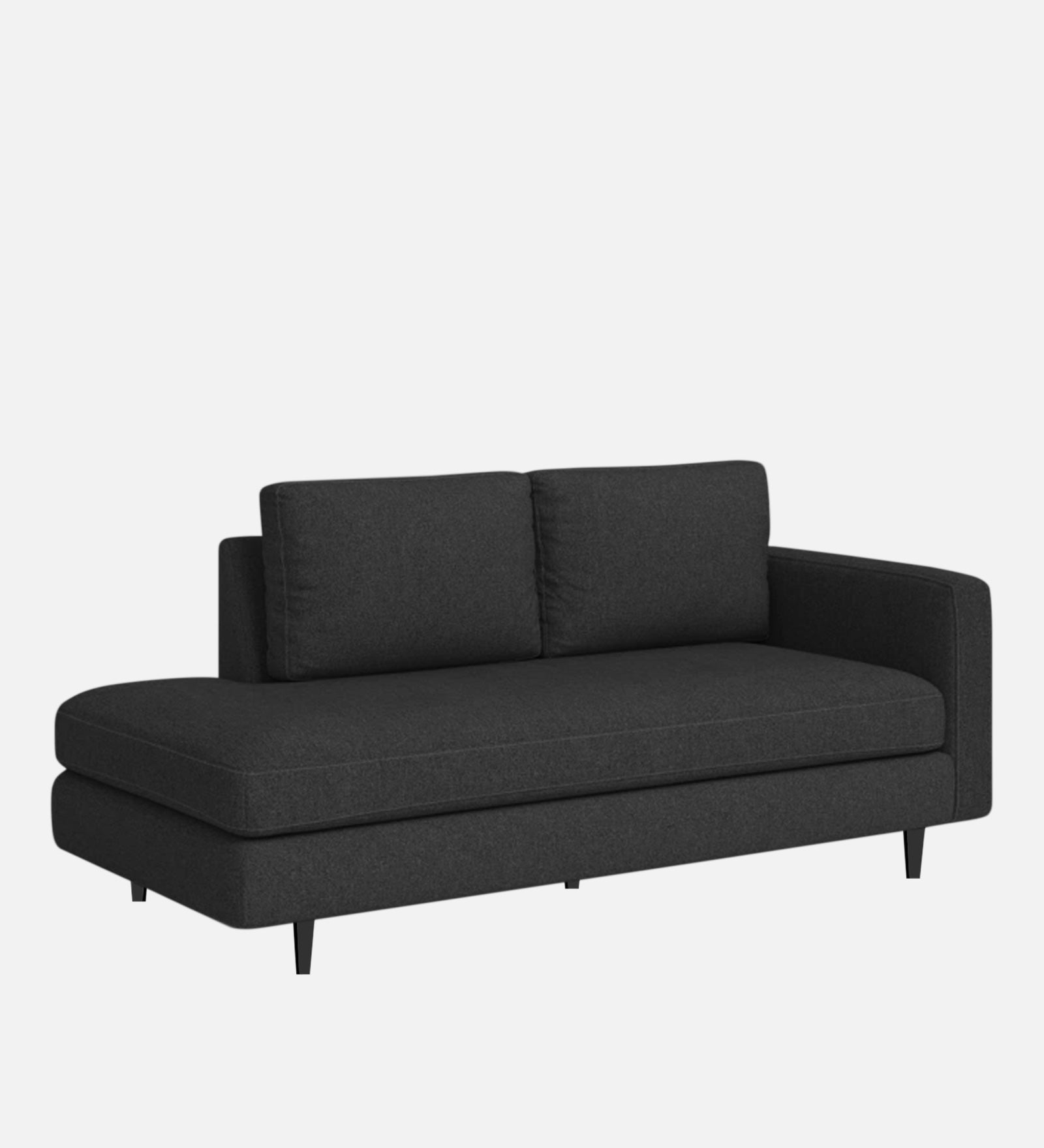 Alitza Fabric LHS Chaise Lounger In Charcoal Grey Colour - Febonic Living
