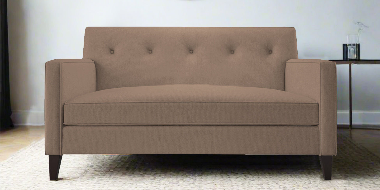 Miller Fabric 2 Seater Sofa In Cookie Beige Colour - Febonic Living
