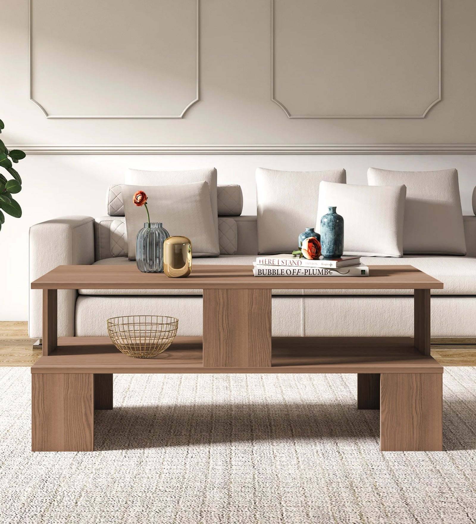 Ares Coffee Table In Oral Walnut Finish - Febonic Living