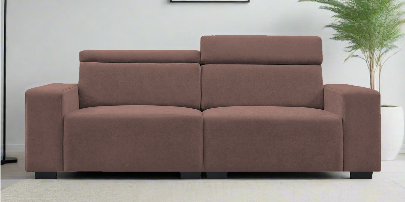 Hiro Fabric 2 Seater Sofa In Berry Wine Colour - Febonic Living