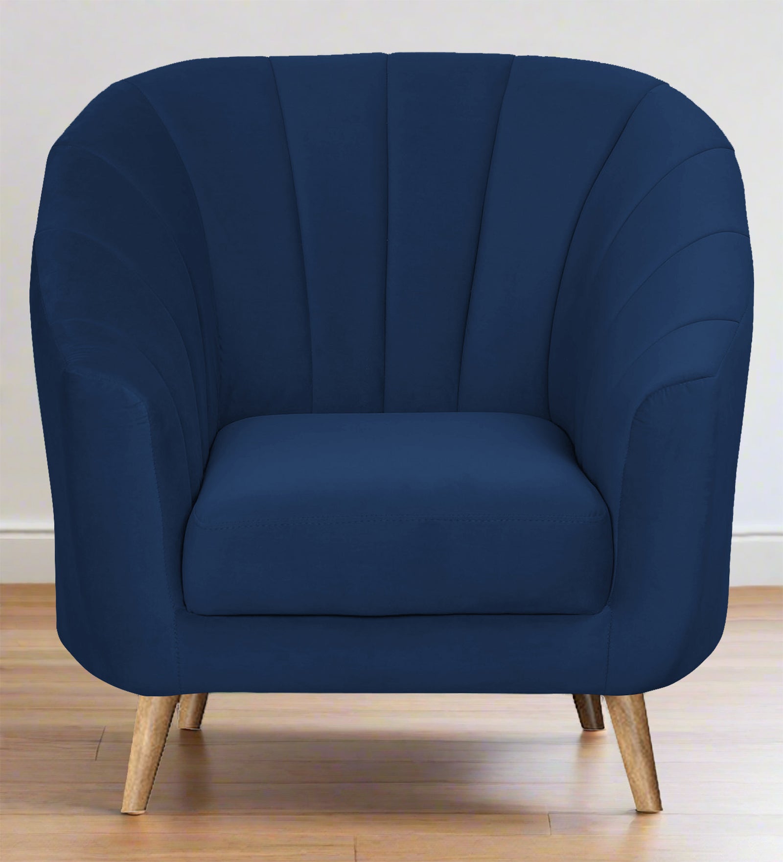 Kaylee Velvet 1 Seater Sofa In Imperial Blue Colour - Febonic Living