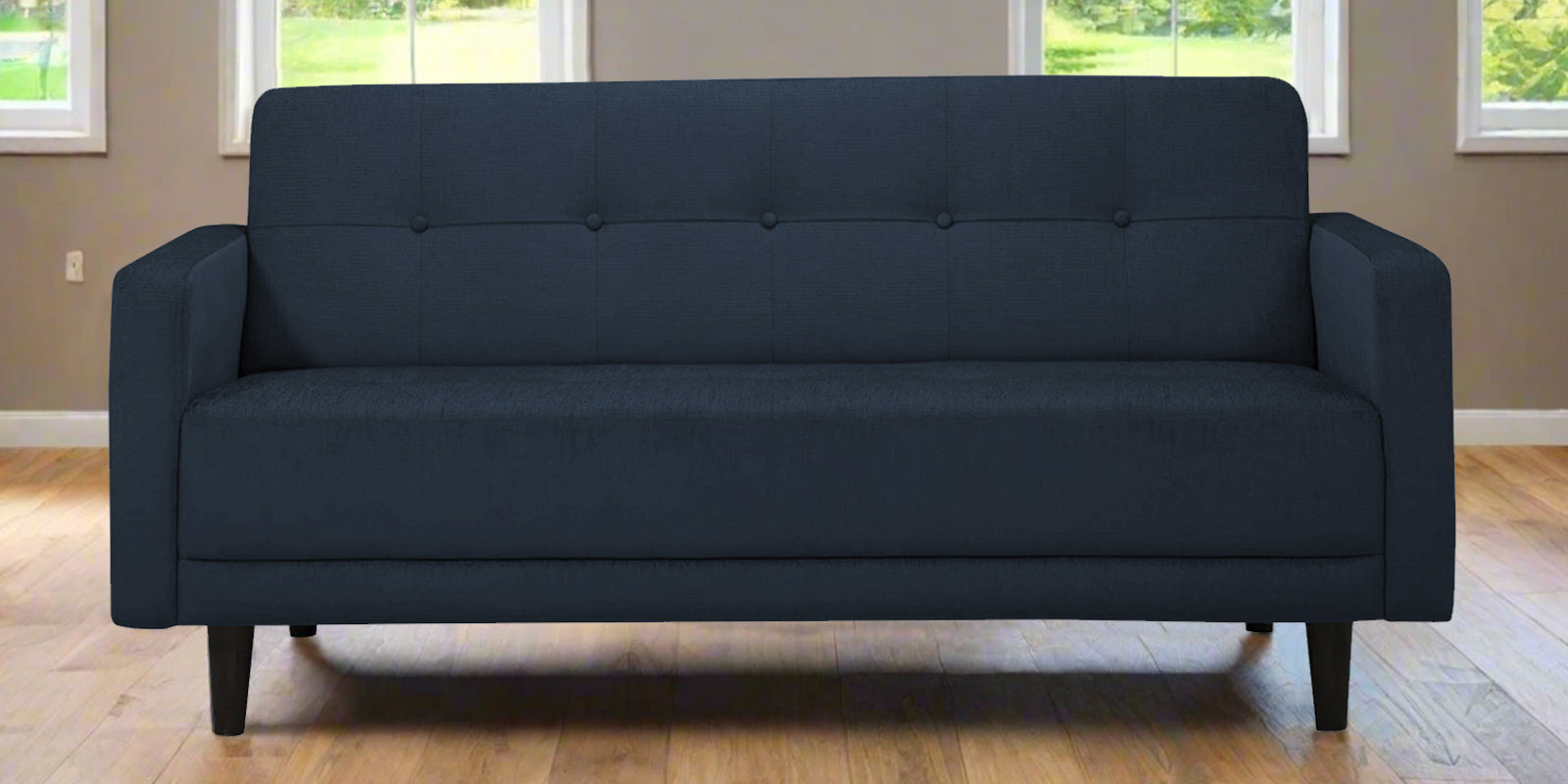 Noha Fabric 2 Seater Sofa In Denim Blue Colour - Febonic Living
