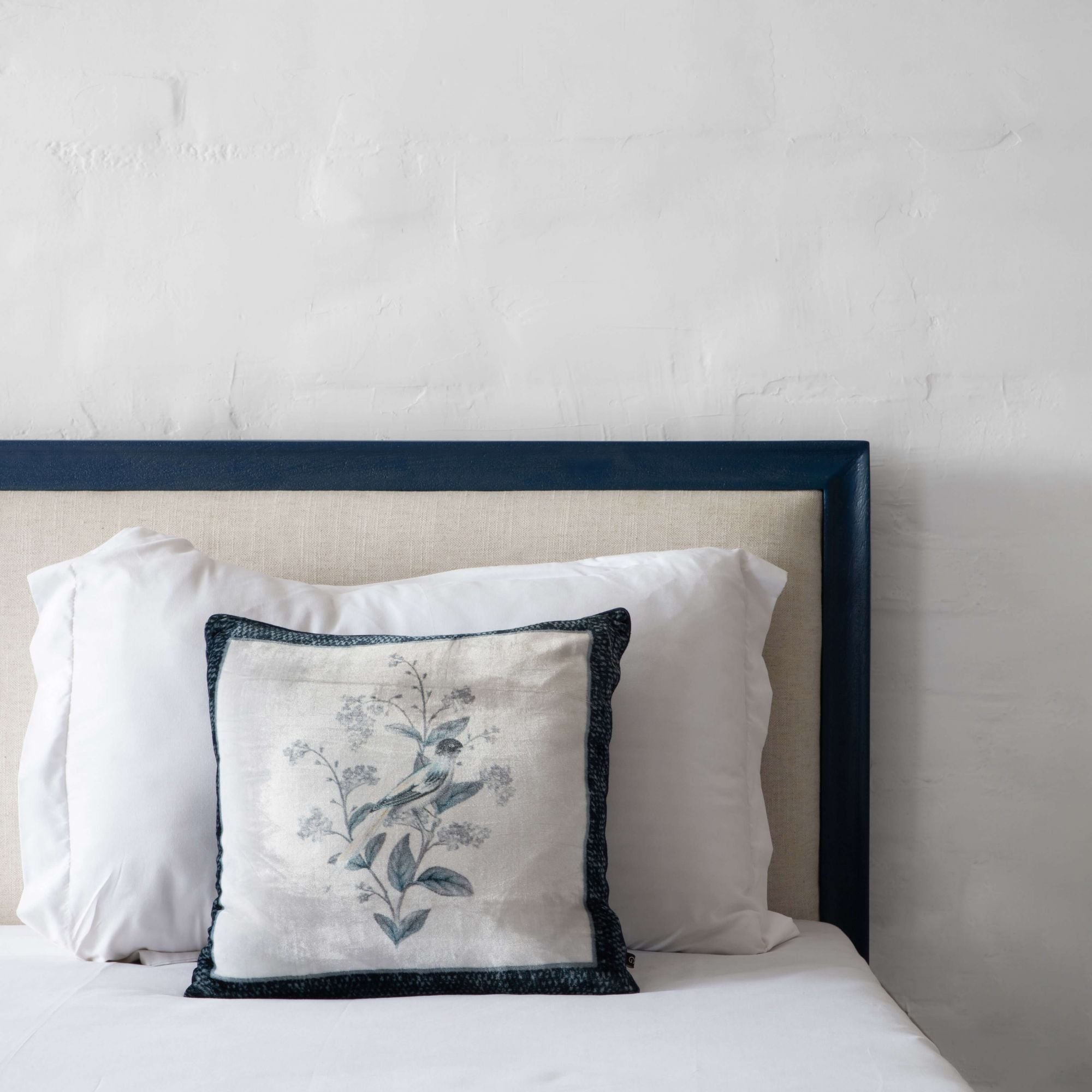 Limbu Leatherette With Fabric Queen Size Bed in Ivory Cream With Drawer Storage - Febonic Living