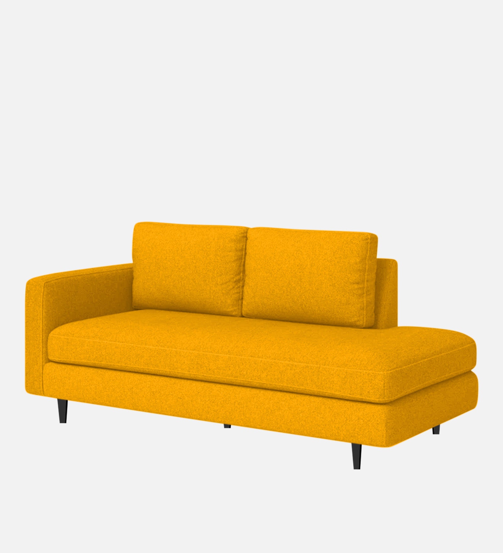 Alitza Fabric RHS Chaise Lounger In Bold Yellow Colour - Febonic Living