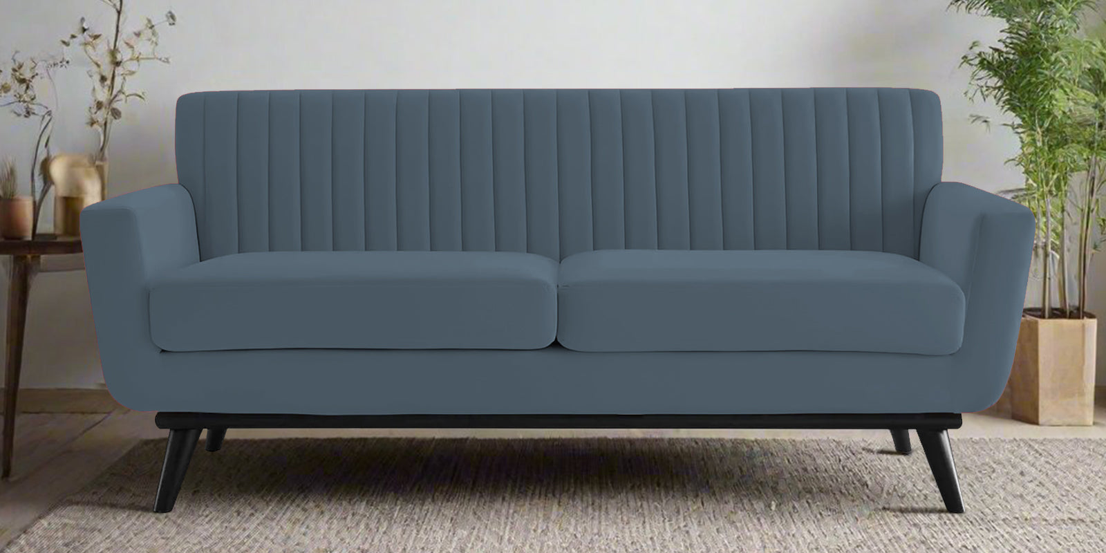 Tucker Velvet 2 Seater Sofa In Oxford Blue Colour - Febonic Living