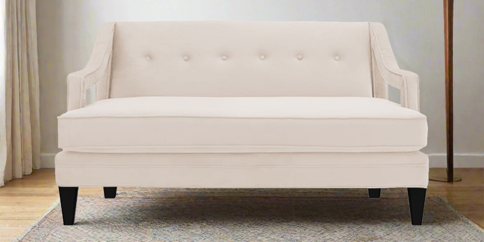 Daffy Velvet 2 Seater Sofa In Camel Beige Colour - Febonic Living