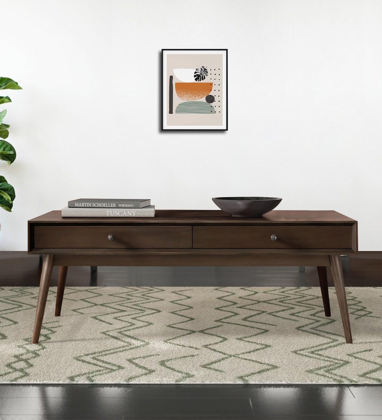 Isa Coffee Table In Dark Walnut Finish - Febonic Living