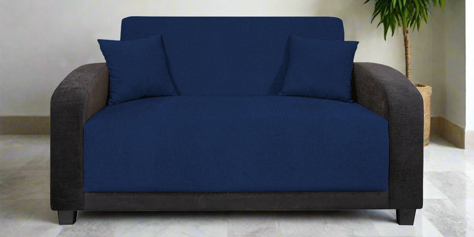 Alex Fabric 2 Seater Sofa In Royal Blue Colour - Febonic Living