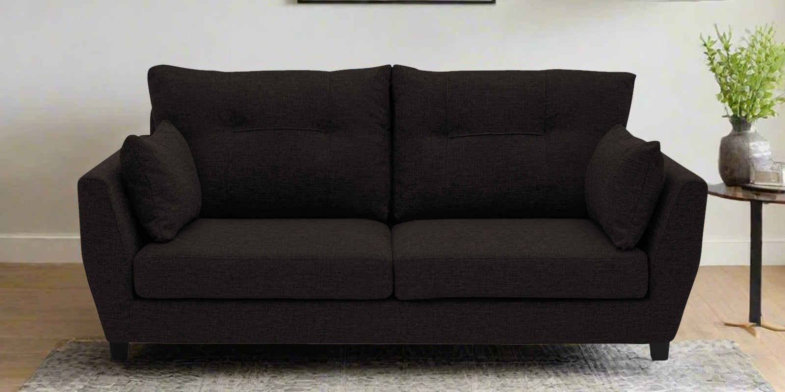 Mario Fabric 2 Seater Sofa In Cara Brown Colour - Febonic Living