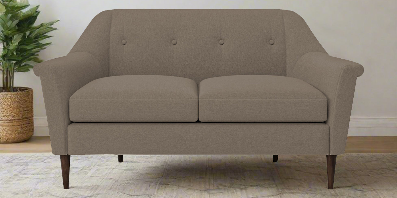 Homer Fabric 2 Seater Sofa In Hazel Beige Colour - Febonic Living