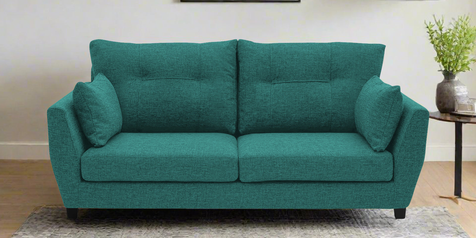 Mario Fabric 2 Seater Sofa In Sea Green Colour - Febonic Living