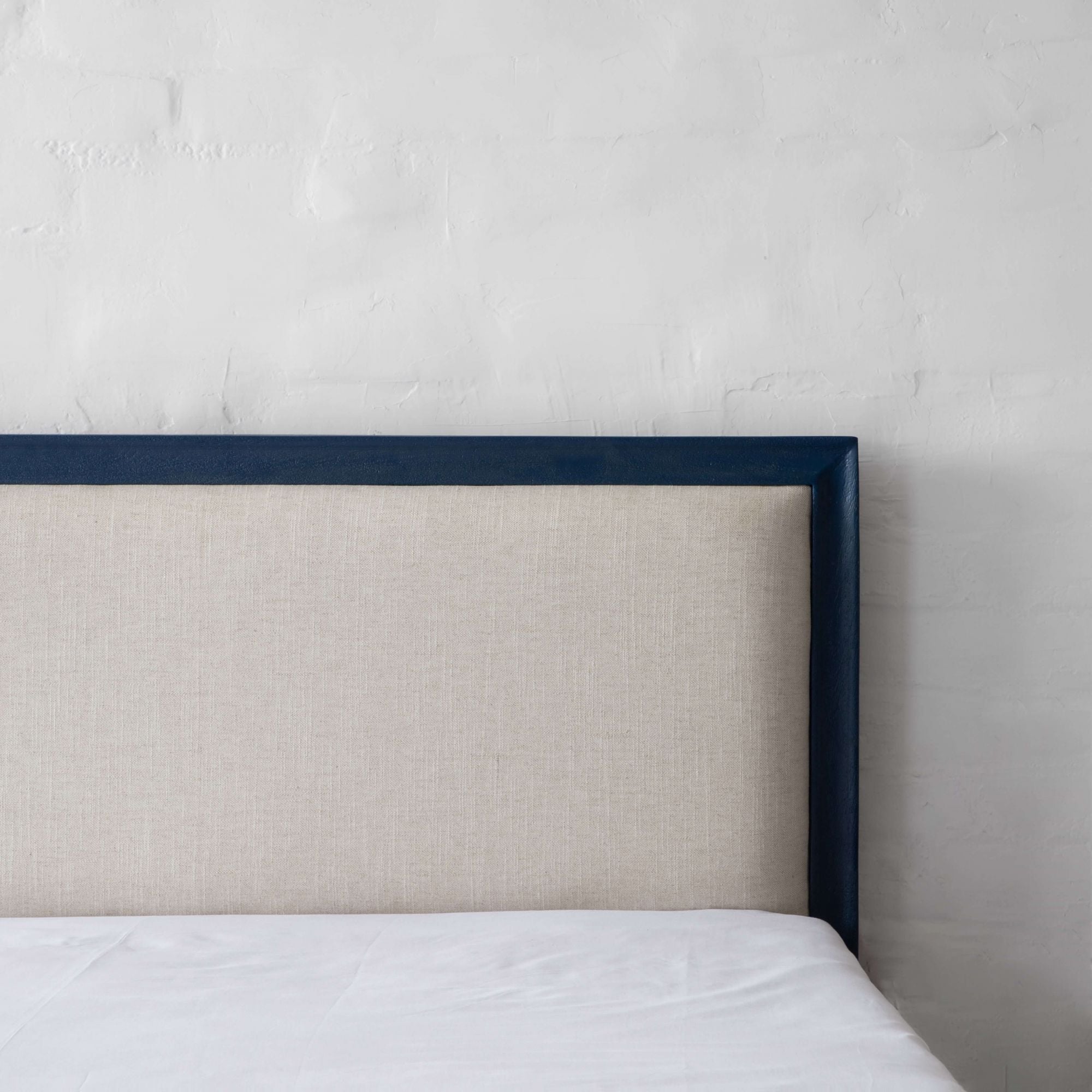 Limbu Leatherette With Fabric Queen Size Bed in Ivory Cream With Drawer Storage - Febonic Living