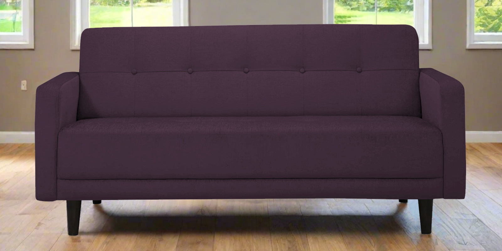 Noha Fabric 2 Seater Sofa In Greek Purple Colour - Febonic Living