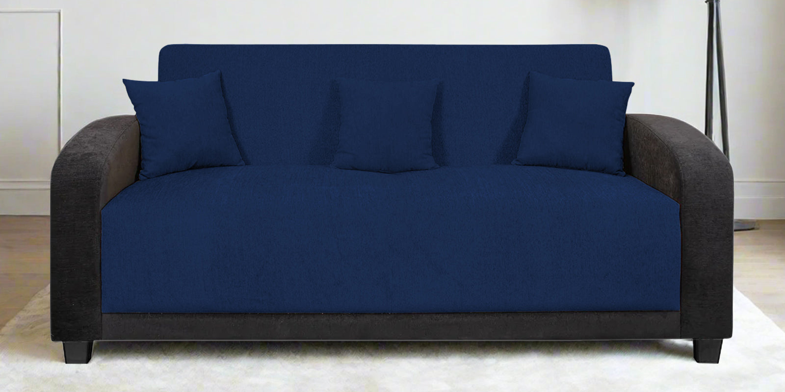 Alex Fabric 3 Seater Sofa In Royal Blue Colour