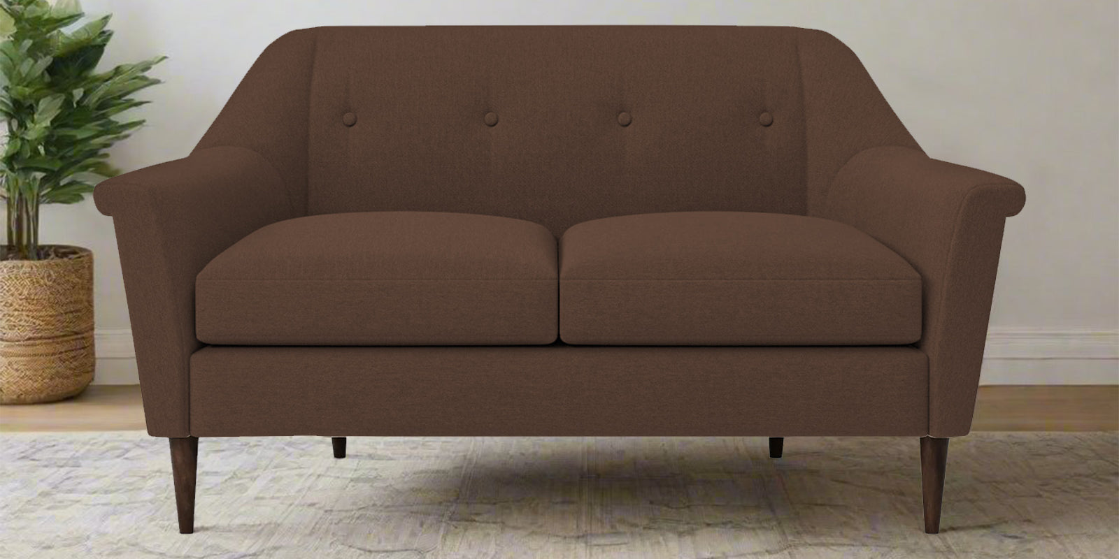 Homer Fabric 2 Seater Sofa In Ash Brown Colour - Febonic Living