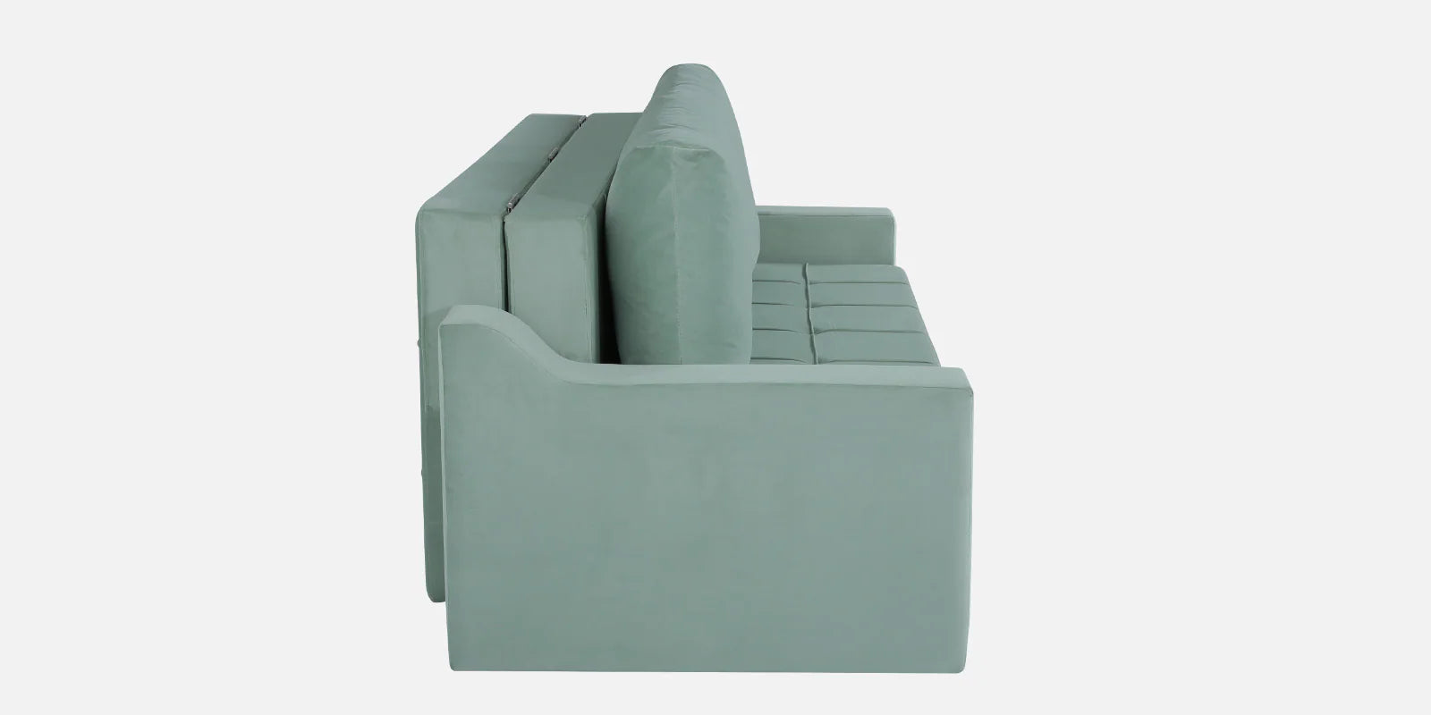 Jason Fabric 3 Seater Pull Out Sofa Cum Bed In Suka Blue Colour - Febonic Living