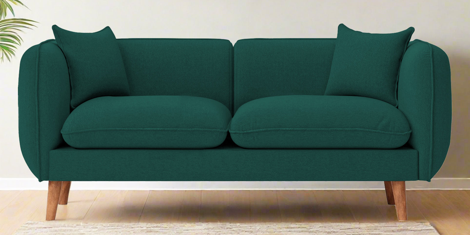 Reva Fabric 2 Seater Sofa In Sage Green Colour - Febonic Living