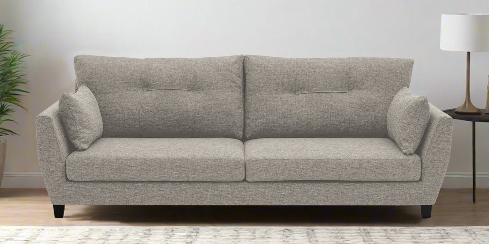 Mario Fabric 3 Seater Sofa In Ash Grey Colour - Febonic Living