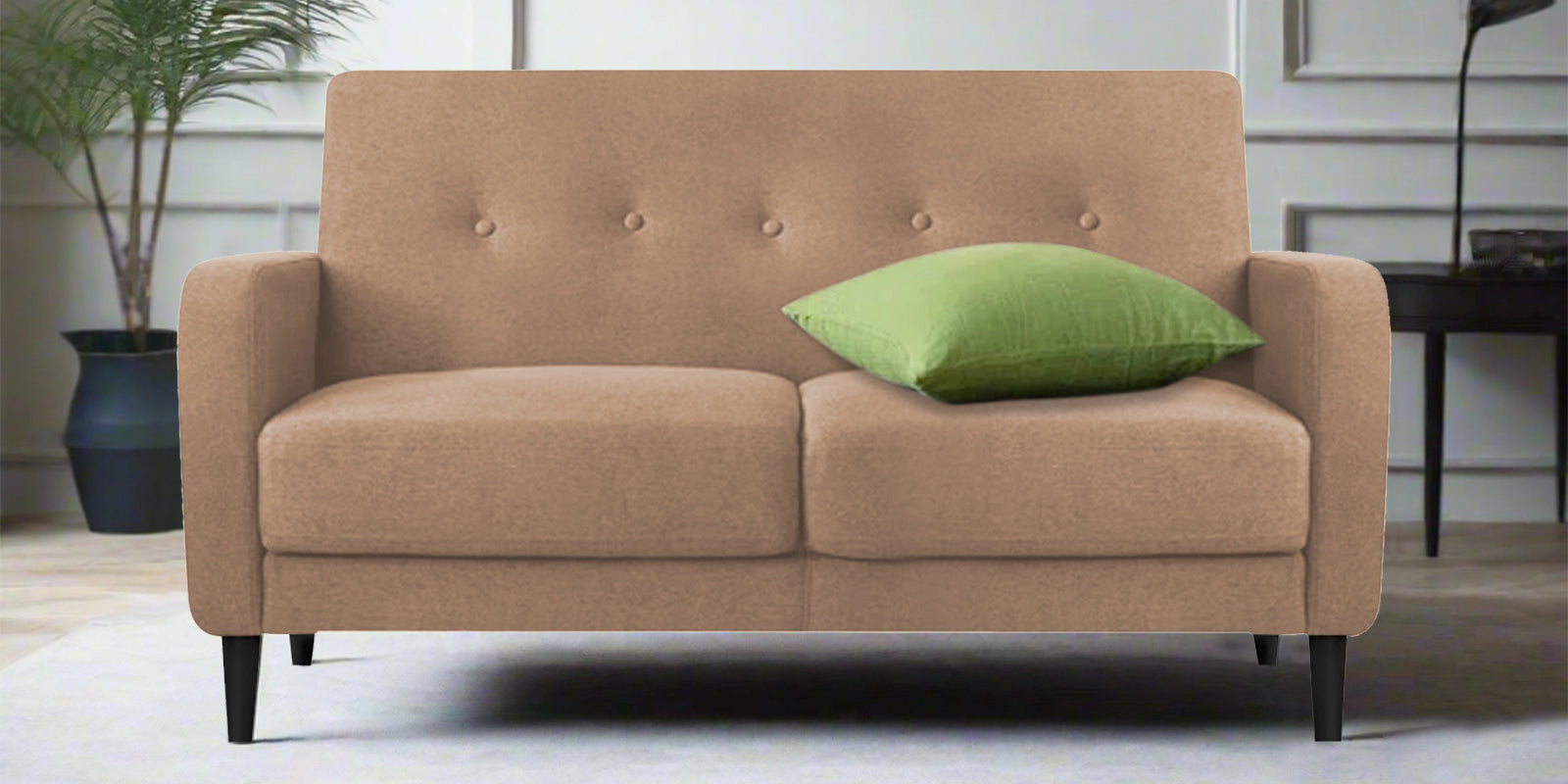 Marq Fabric 2 Seater Sofa In Cosmic Beige Colour - Febonic Living