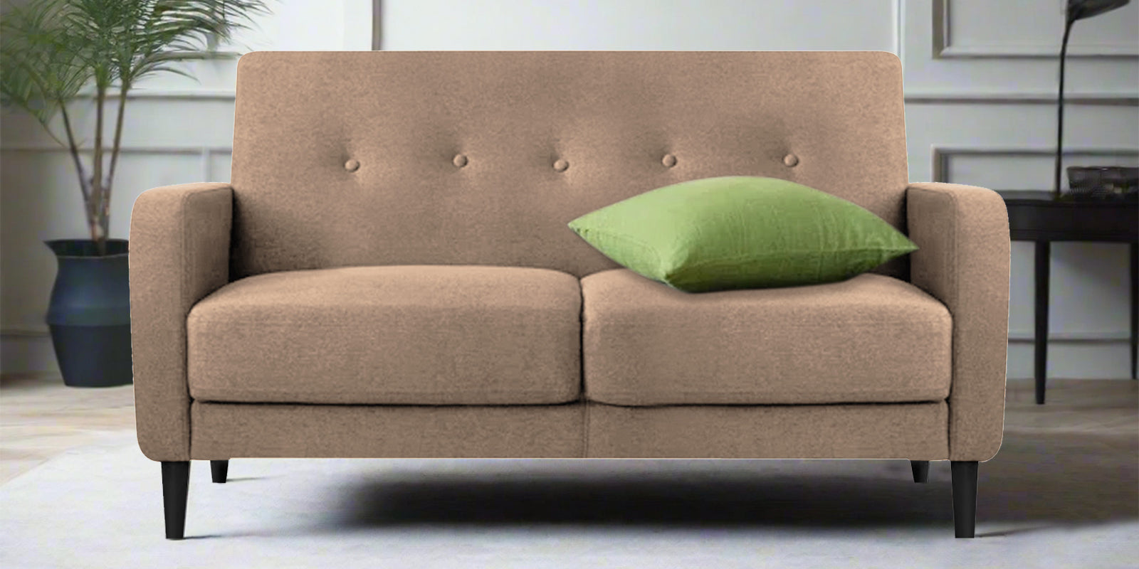 Marq Fabric 2 Seater Sofa In Cookie Beige Colour - Febonic Living