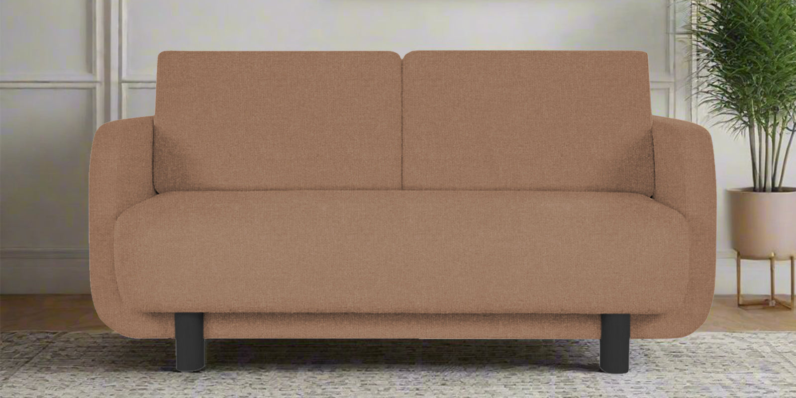 Varu Fabric 2 Seater Sofa In Cosmic Beige Colour - Febonic Living