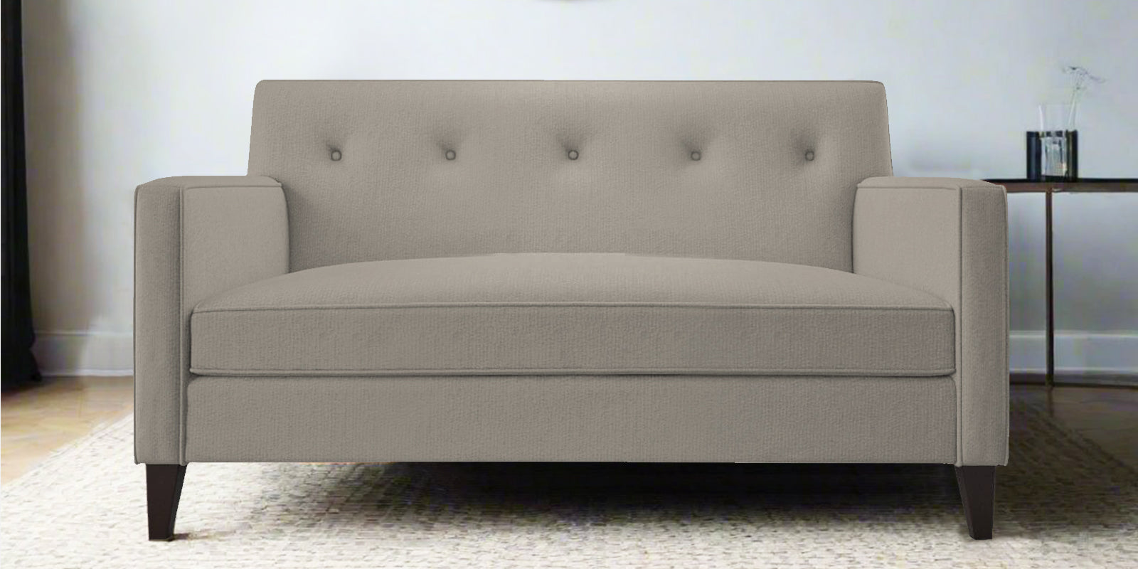 Miller Fabric 2 Seater Sofa In Ash Grey Colour - Febonic Living