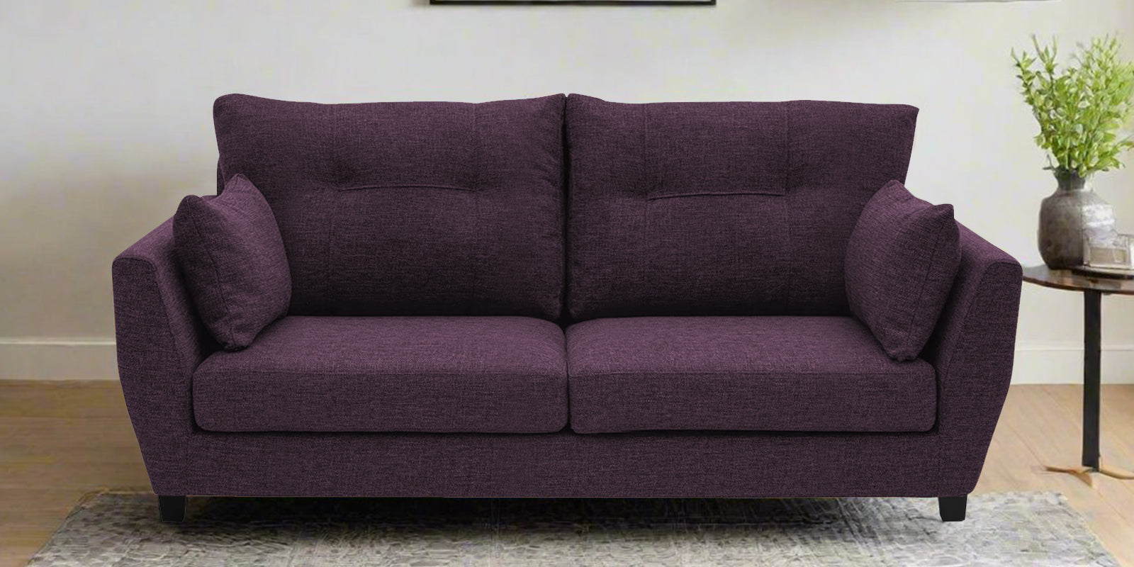 Mario Fabric 2 Seater Sofa In Greek Purple Colour - Febonic Living