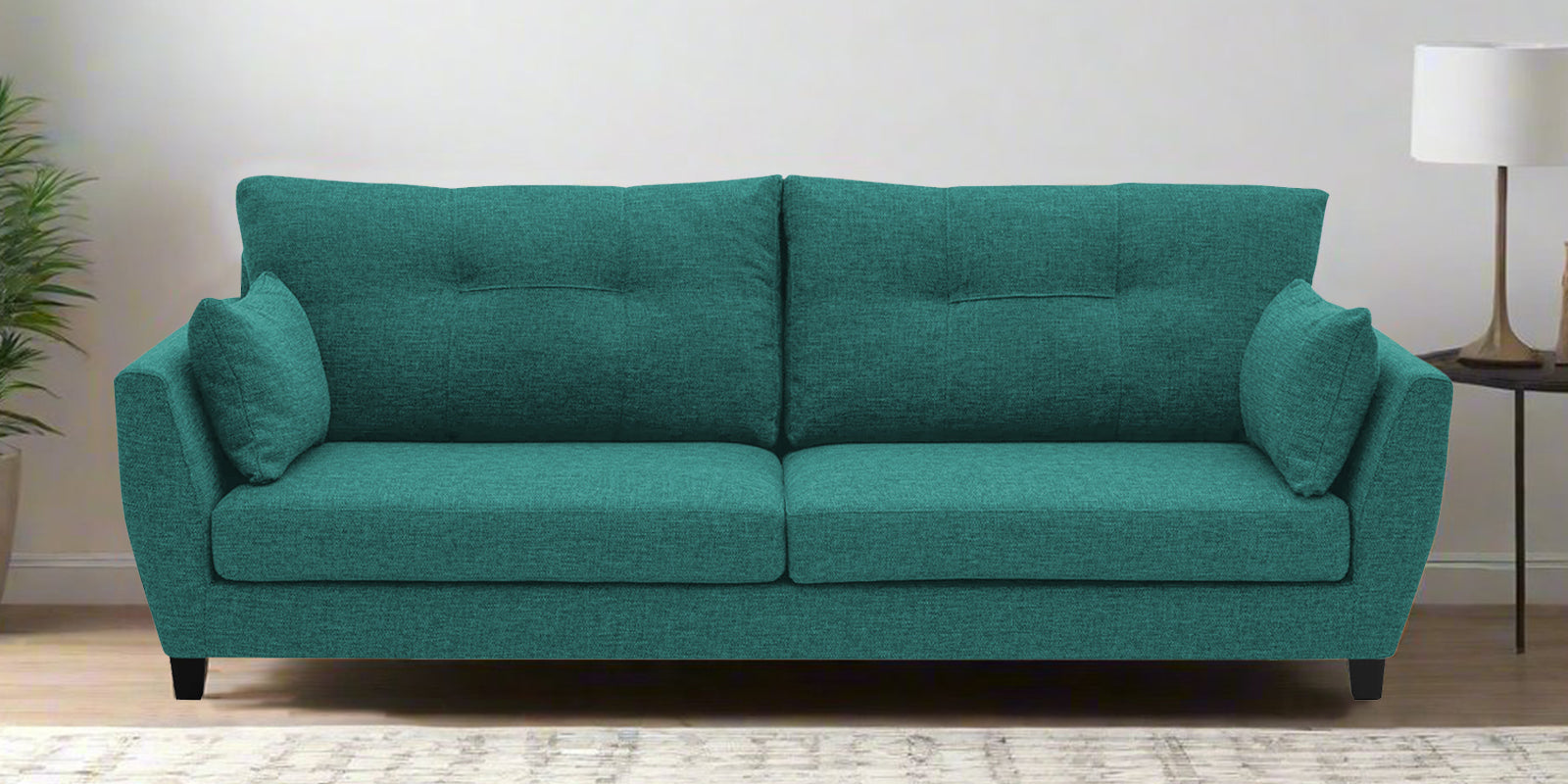 Mario Fabric 3 Seater Sofa In Sea Green Colour - Febonic Living