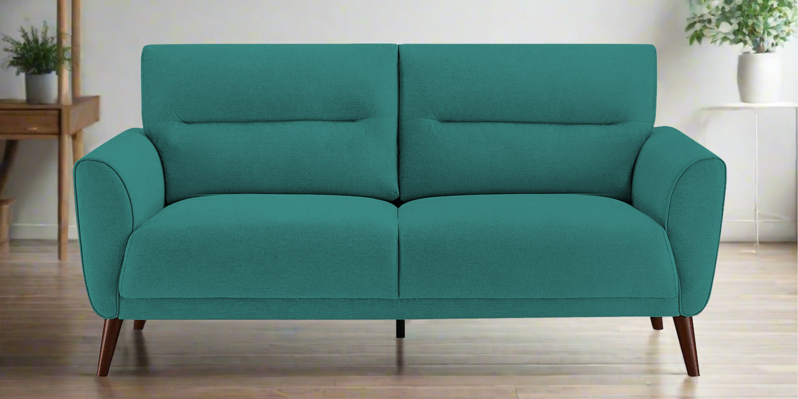 Castro Fabric 2 Seater Sofa In Sea Green Colour - Febonic Living