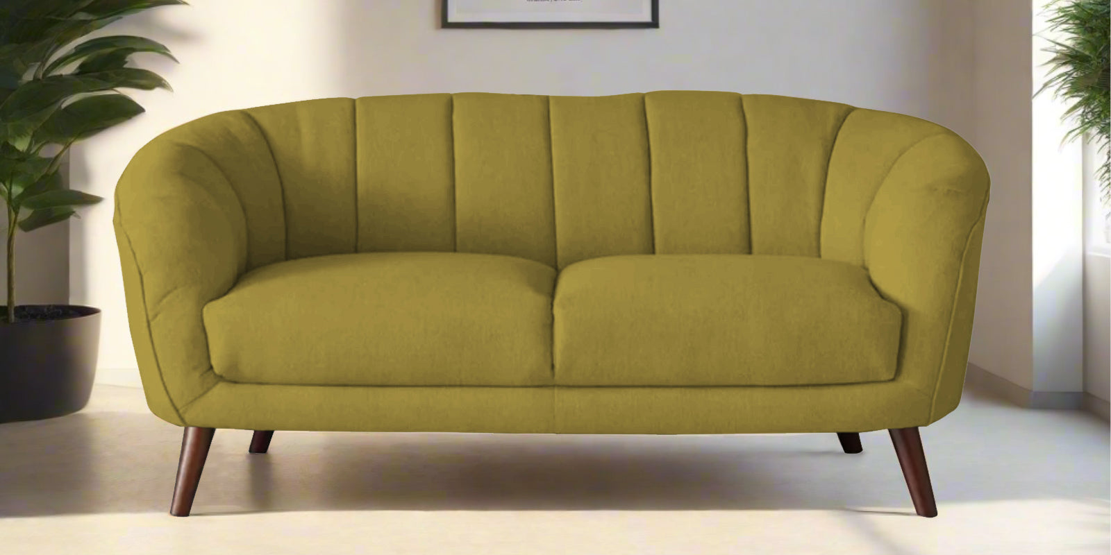 Benjamin Fabric 2 Seater Sofa In Parrot Green Colour - Febonic Living