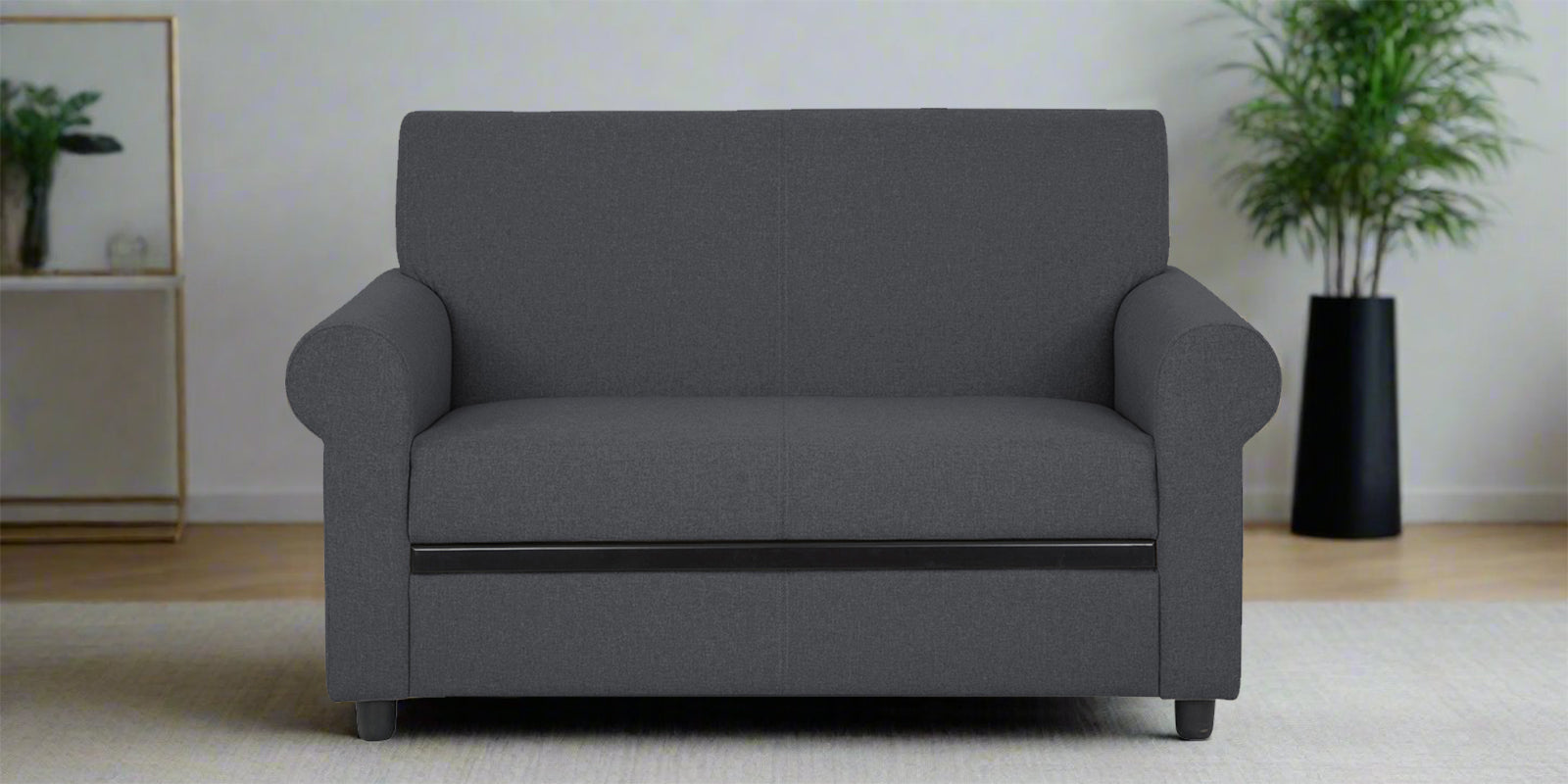 Ribby Fabric 2 Seater Sofa In Maba Grey Colour - Febonic Living
