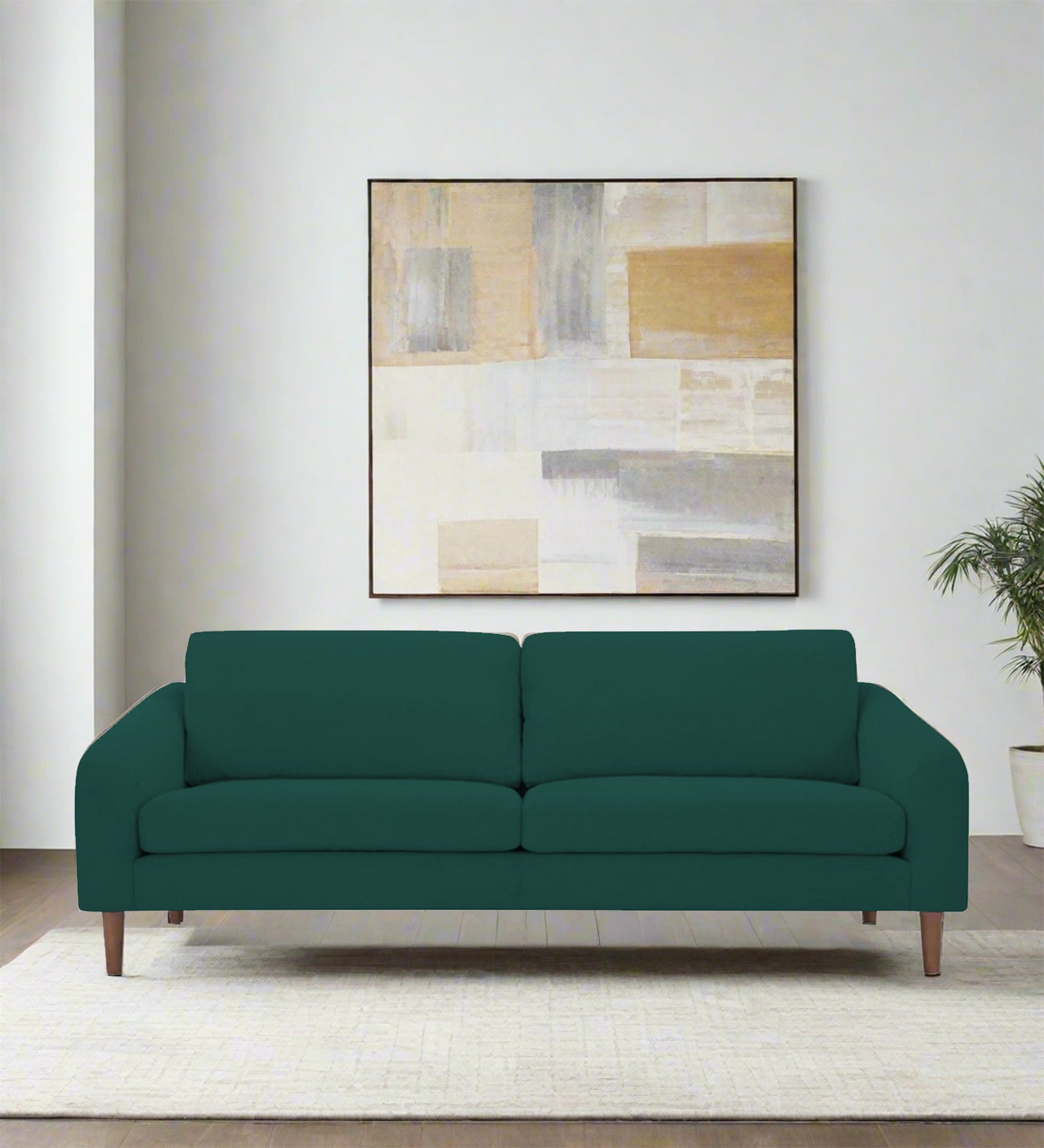 Elara Fabric 3 Seater Sofa in Sage Green Colour - Febonic Living