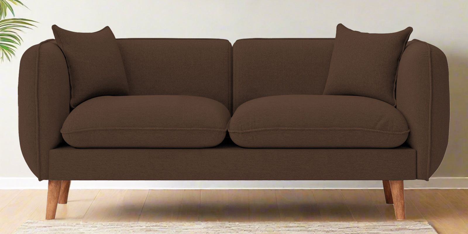 Reva Fabric 2 Seater Sofa In Ash Brown Colour - Febonic Living