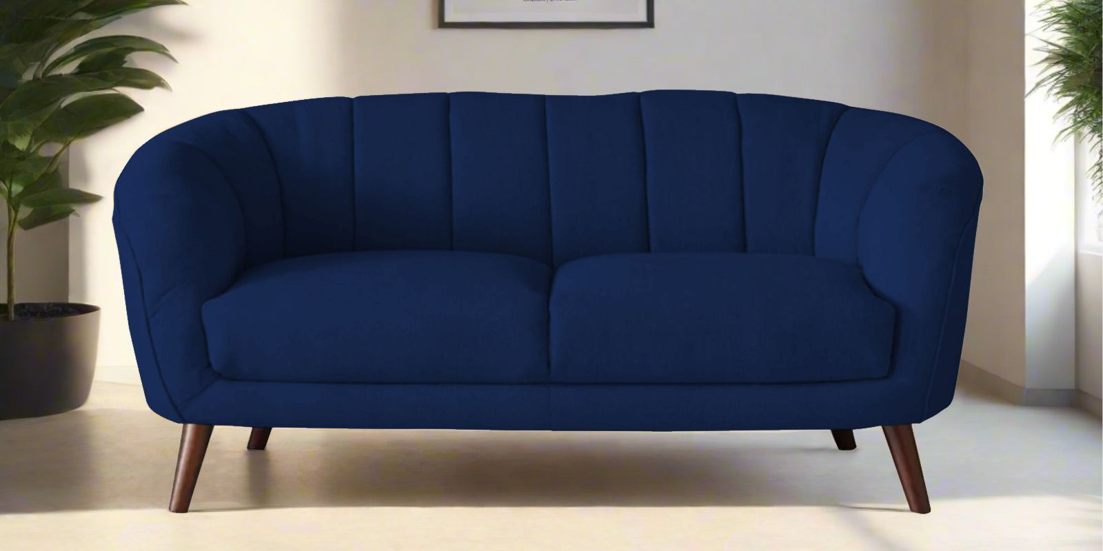 Benjamin Fabric 2 Seater Sofa In Royal Blue Colour - Febonic Living