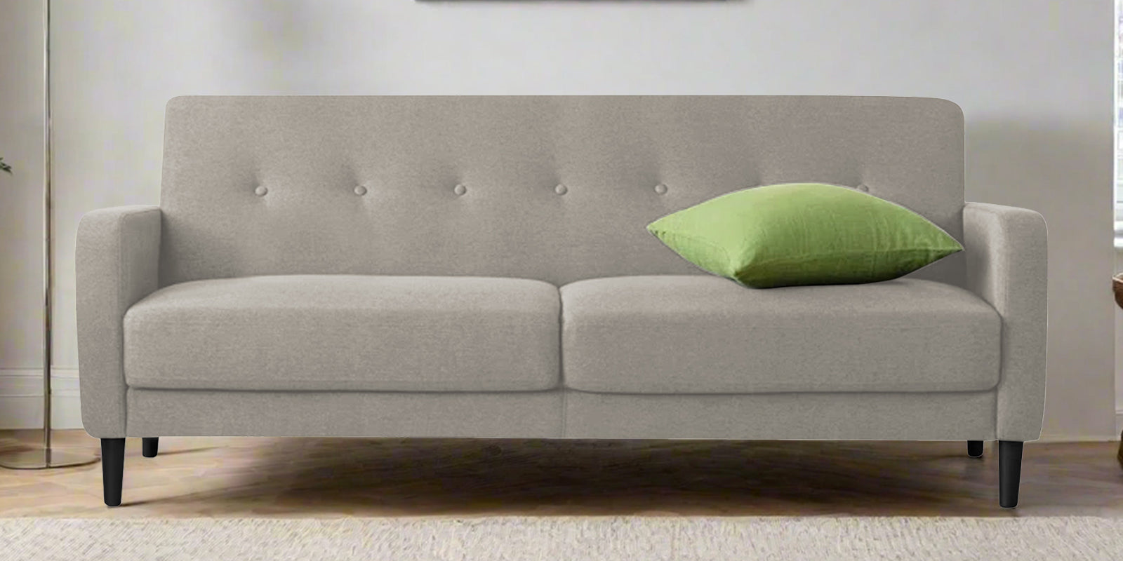 Marq Fabric 3 Seater Sofa In Ash Grey Colour - Febonic Living