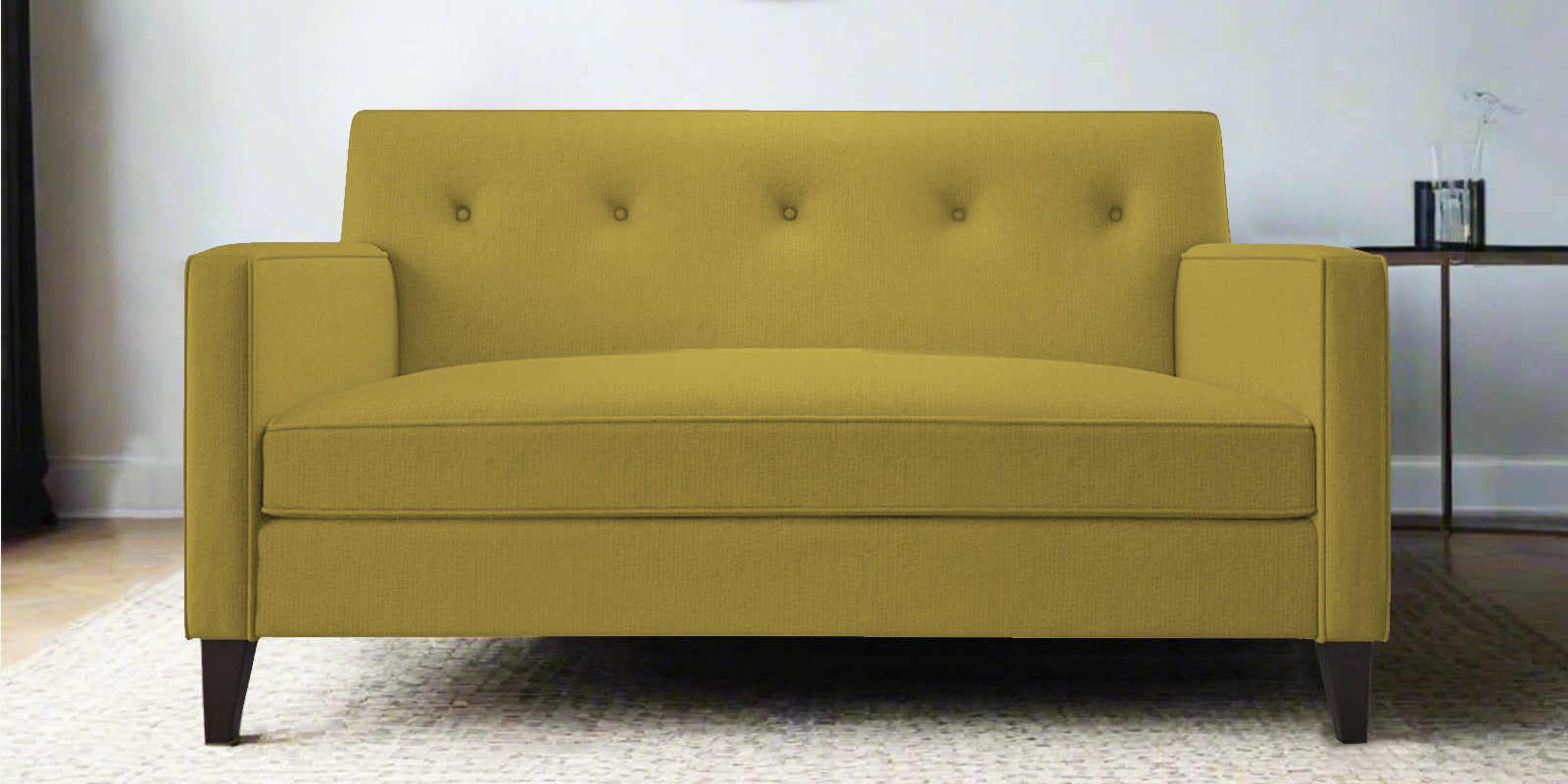 Miller Fabric 2 Seater Sofa In Parrot Green Colour - Febonic Living