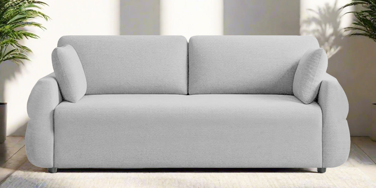 Jack Fabric 3 Seater Sofa In Lit Grey Colour - Febonic Living