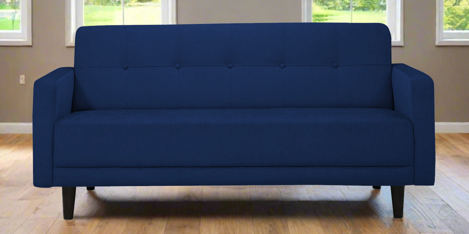 Noha Fabric 2 Seater Sofa In Royal Blue Colour - Febonic Living