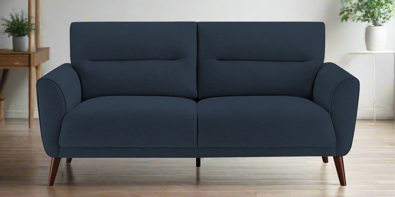 Castro Fabric 2 Seater Sofa In Denim Blue Colour - Febonic Living