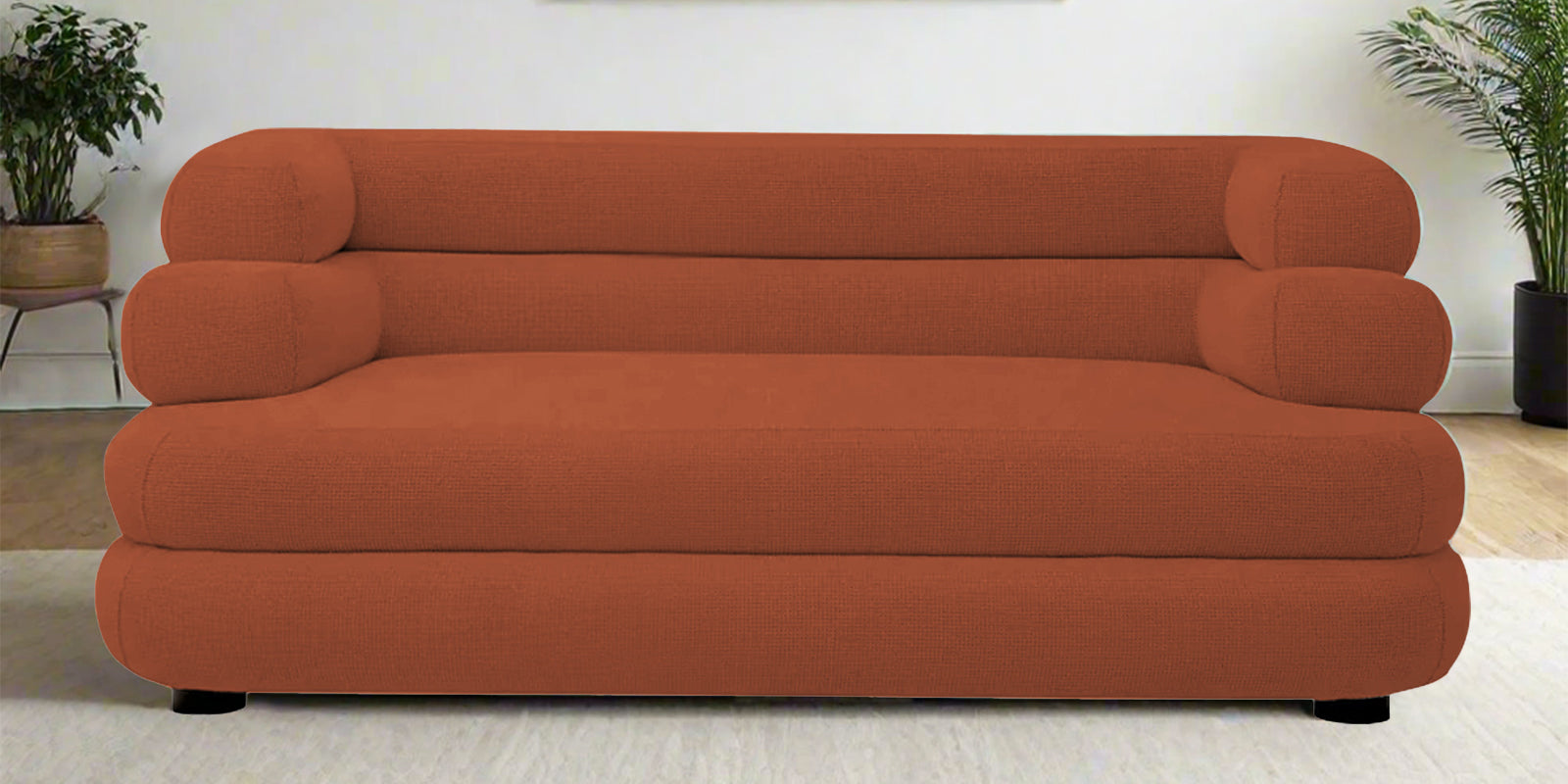 Wener Fabric 2 Seater Sofa In Royal Orange Colour - Febonic Living