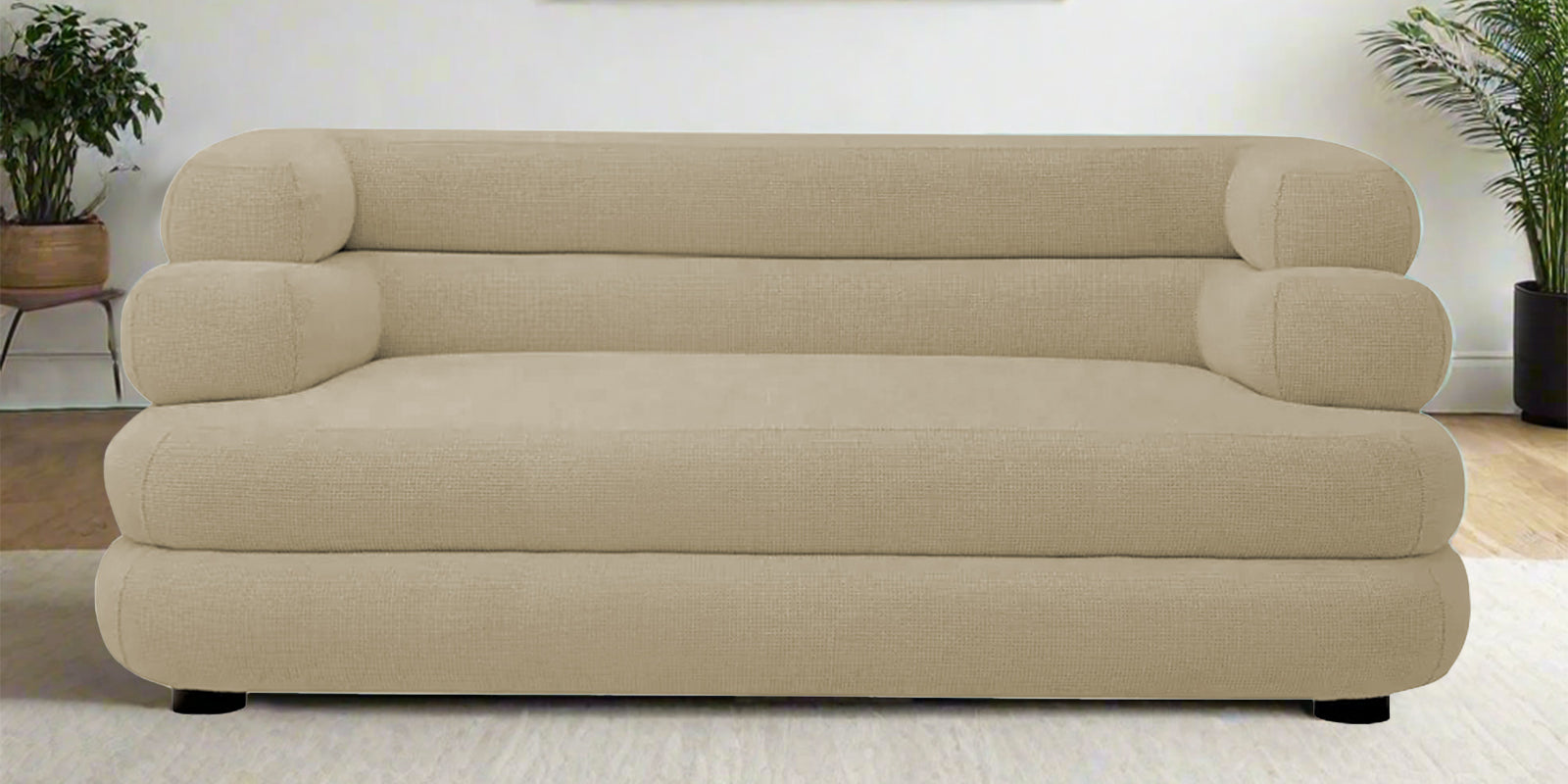 Wener Fabric 2 Seater Sofa In Honey Beige Colour - Febonic Living
