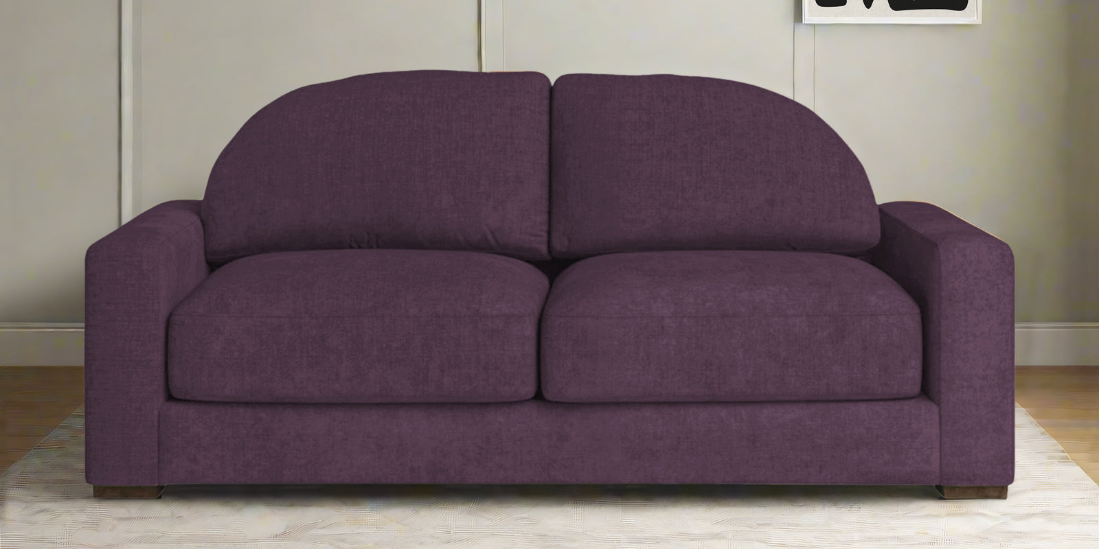 Dara Fabric 2 Seater Sofa In Greek Purple Colour - Febonic Living