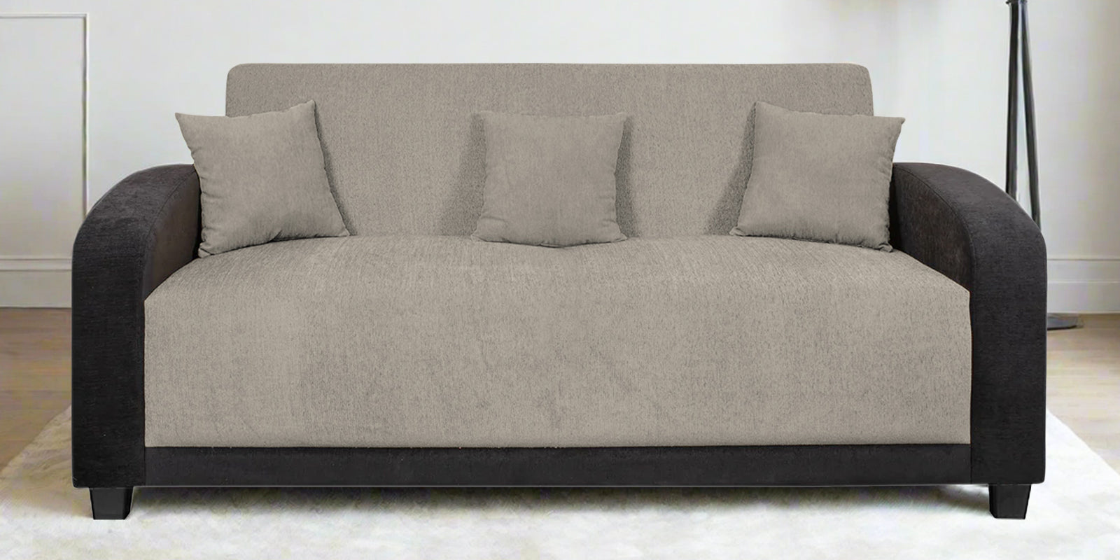 Alex Fabric 3 Seater Sofa In Ash Grey Colour