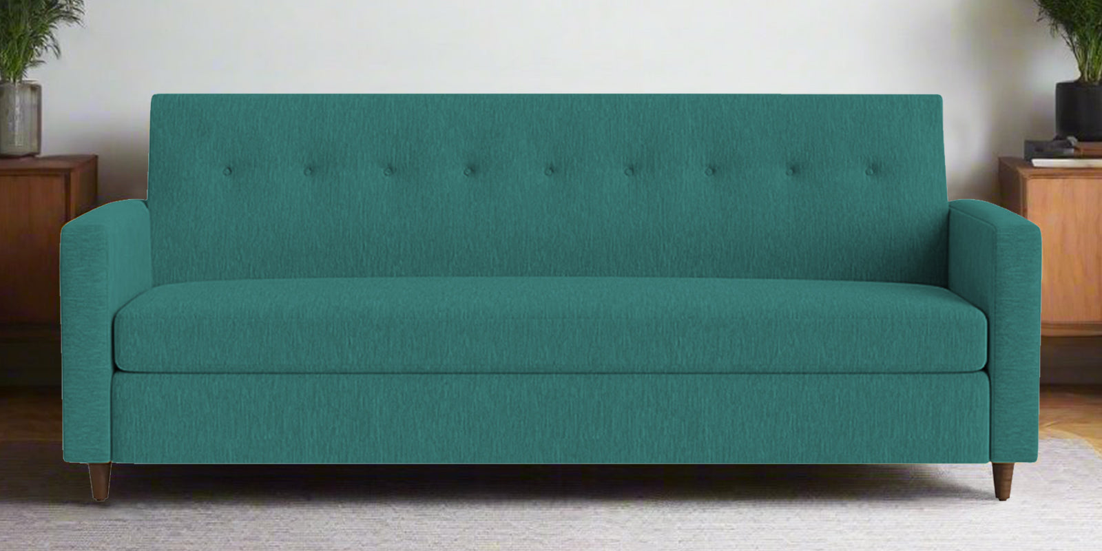 Timon Fabric 2 Seater Sofa In Sea Green Colour - Febonic Living